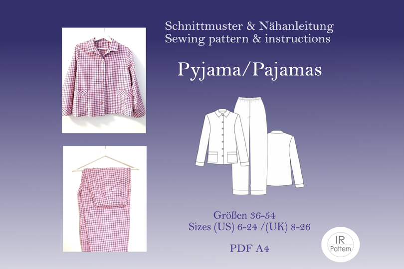 Damen Pyjama PDF Schnittmuster