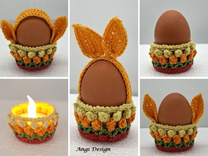 Häkelanleitung Osterkörbchen / Hasenkörbchen / Blütenkorb / Teelichthalter