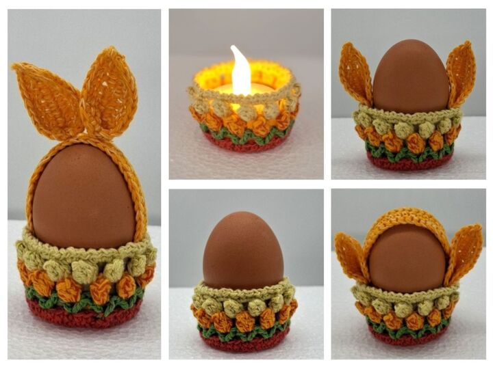 Häkelanleitung Osterkörbchen / Hasenkörbchen / Blütenkorb / Teelichthalter