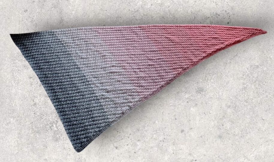 Strickanleitung asymmetrisches Schultertuch, beidseitig tragbar   #369