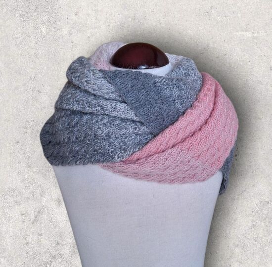 Strickanleitung asymmetrisches Schultertuch, beidseitig tragbar   #369