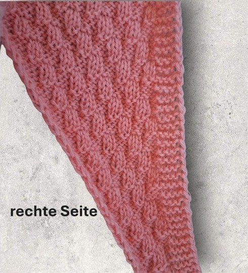 Strickanleitung asymmetrisches Schultertuch, beidseitig tragbar   #369