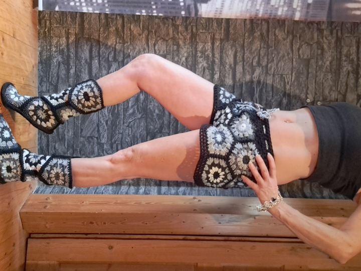 Häkelanleitung *6in1 Hose* Hexagon