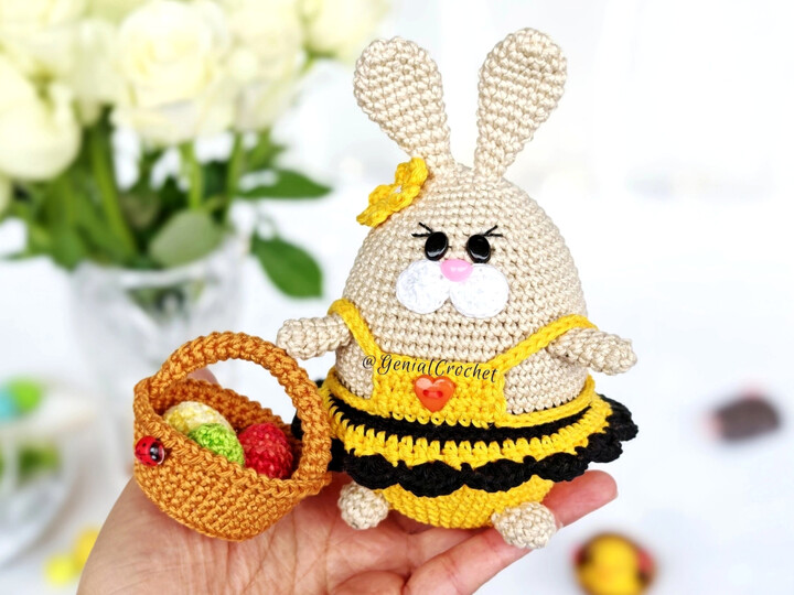 Easter Amigurumi Set: Bunny in a Dress, Chick and Egg Basket -PDF Pattern