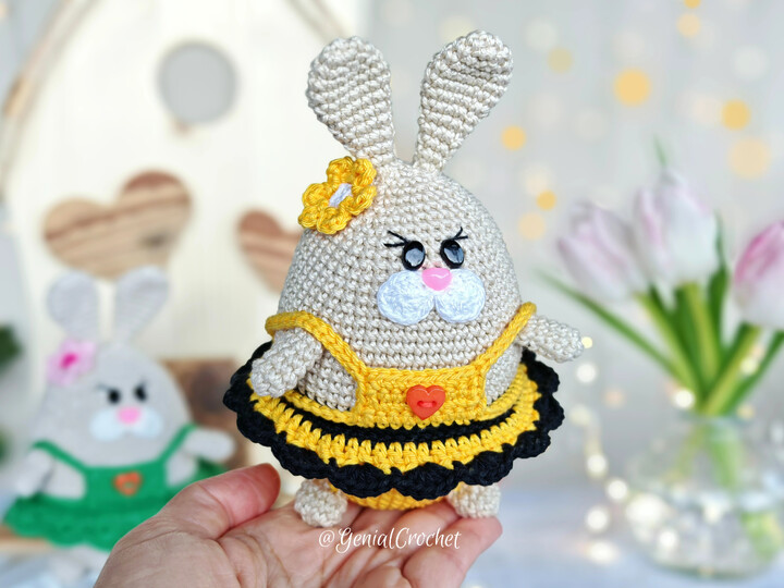 Easter Amigurumi Set: Bunny in a Dress, Chick and Egg Basket -PDF Pattern
