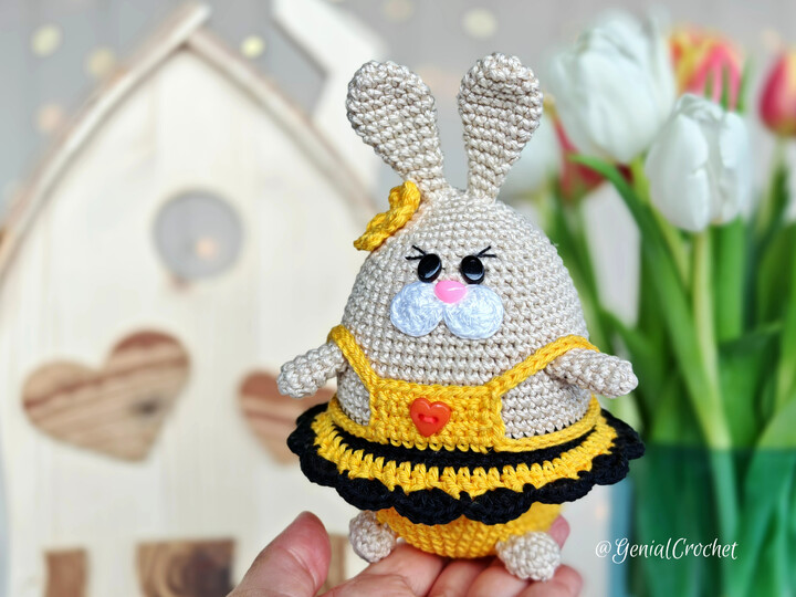 Easter Amigurumi Set: Bunny in a Dress, Chick and Egg Basket -PDF Pattern