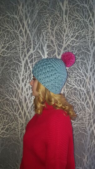 "Express" Bommelmütze häkeln kuschelig, modern & in wenigen Stunden fertig