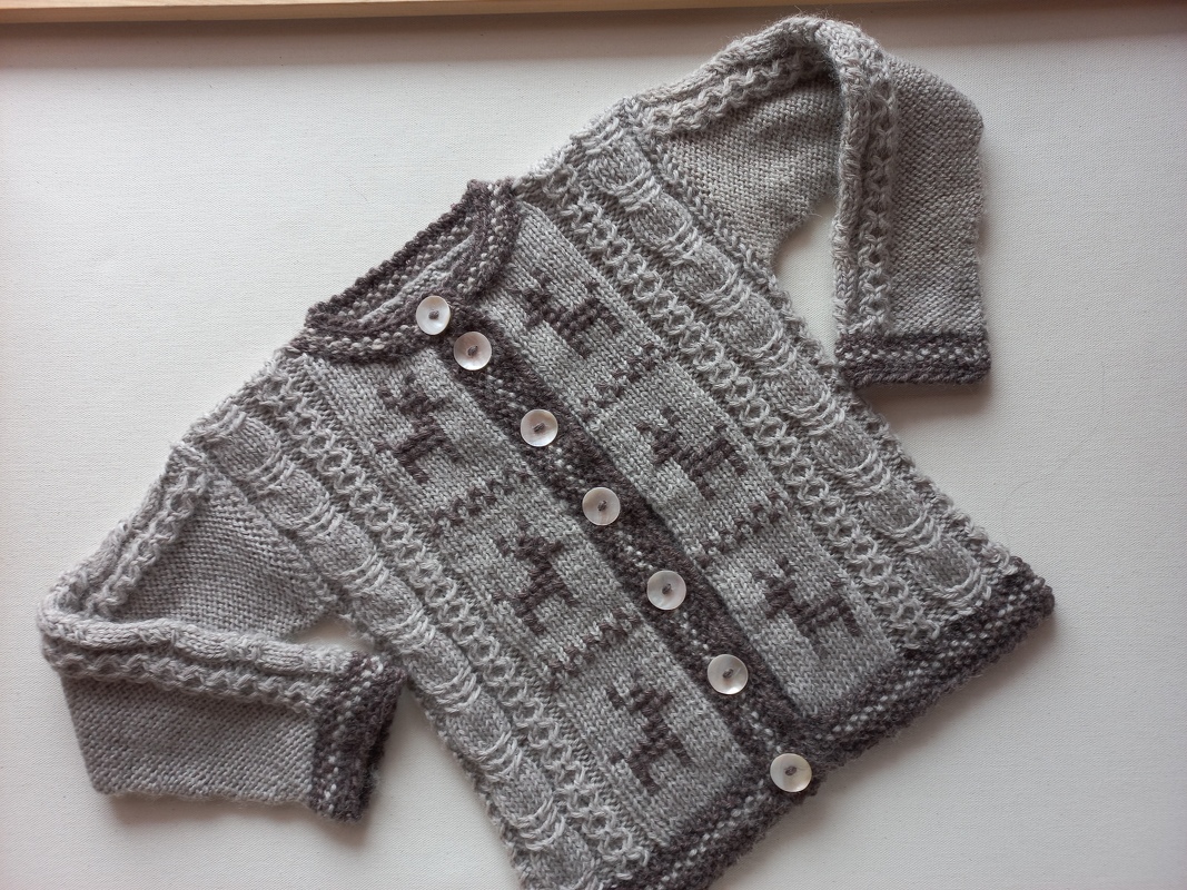 Strickanleitung Baby/Kinder-TRACHTENJACKE, Schurwolle, Größe 86/92 - Bild 10