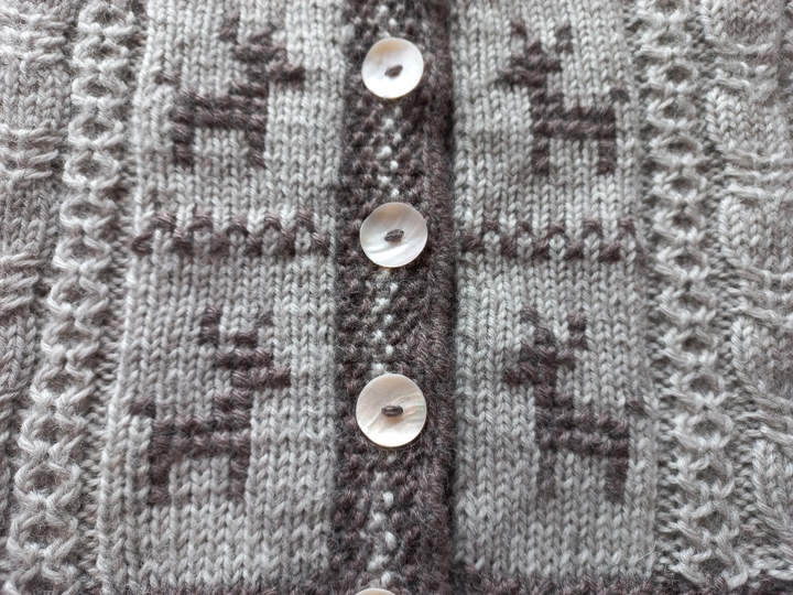 Strickanleitung Baby/Kinder-TRACHTENJACKE, Schurwolle, Größe 86/92