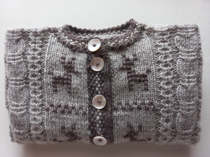 Strickanleitung Baby/Kinder-TRACHTENJACKE, Schurwolle, Größe 86/92