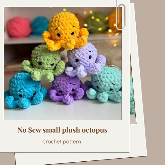 Crochet no sew beginner friendly plush octopus - ENG