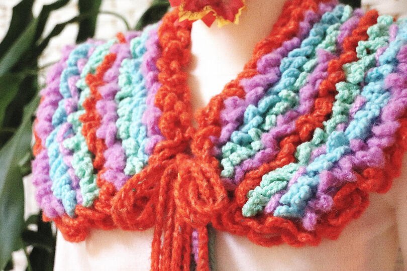 Häkelanleitung Schulterkragen / Hals und Schulter Schmeichler: Reste Beste