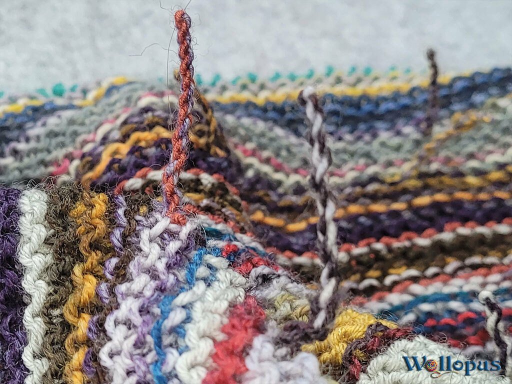 Scrap-Tuch, gestrickt aus Resten - Bild 7