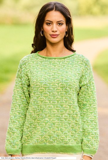 Pullover mit Hebemaschenmuster