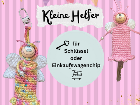 Little Helpers – Crochet Pattern for Keychains & Shopping Cart Token Holder