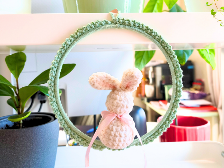Häkelanleitung Oster Dekokranz mit Hase