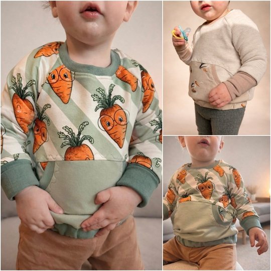 E-Book Schnittmuster SpringdaySweater unisex Gr. 74 bis 164