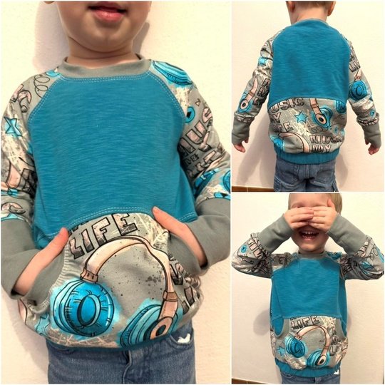 E-Book Schnittmuster SpringdaySweater unisex Gr. 74 bis 164