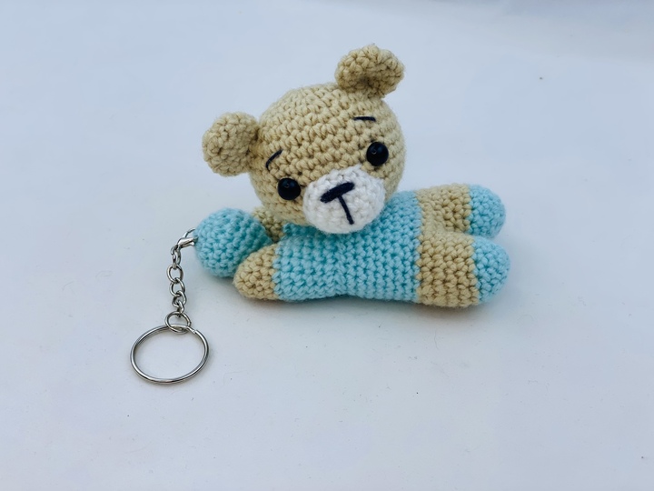 "Pocket Friend" Teddy Bear Keychain with Ball