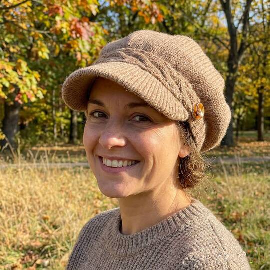 Knitting Pattern Visor Hat: Cozy Cable Knit Beanie