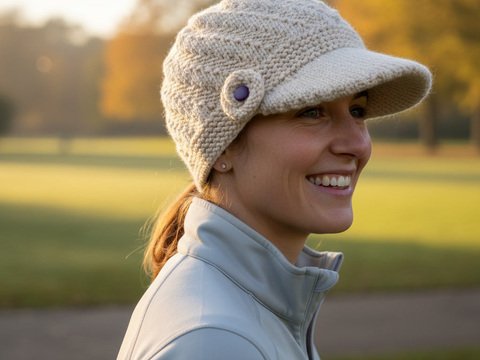 Knitting Hat with Visor