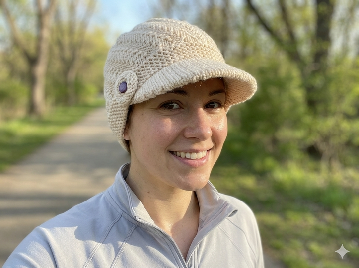 Knitting Hat with Visor