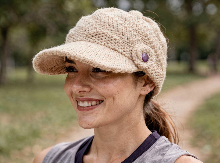 Knitting Hat with Visor
