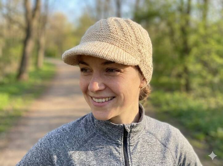 Knitting Hat with Visor