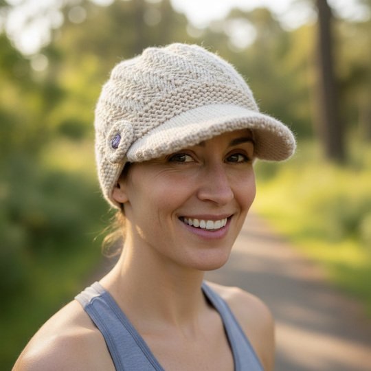 Knitting Hat with Visor