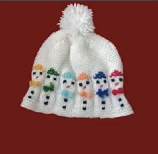 Knit Cable Snowman Earflap Hat Pattern