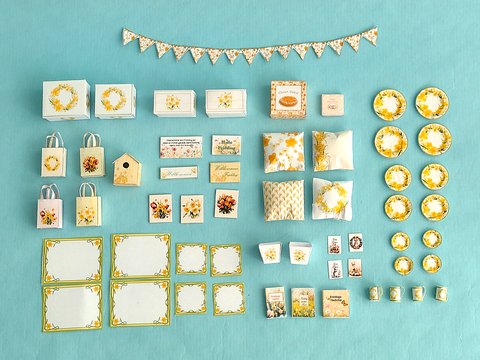 Bastelbögen Frühlings-Miniaturen