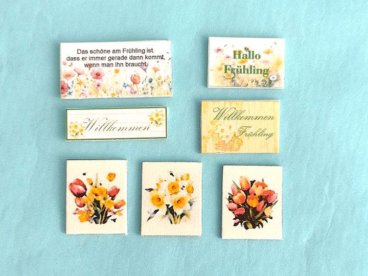 Bastelbögen Frühlings-Miniaturen (1:12)