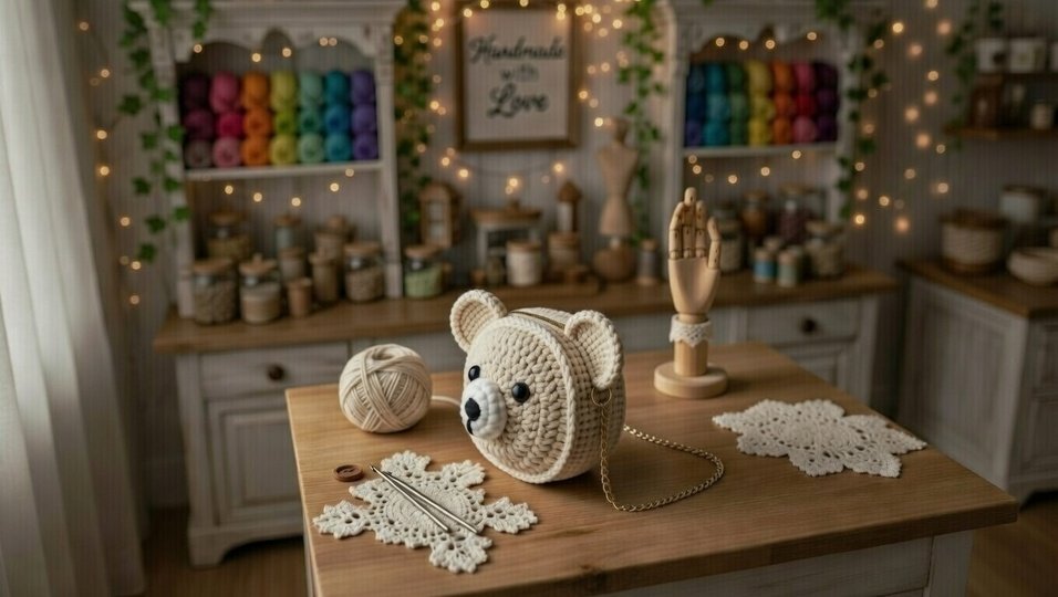 Crochet Bear Bag Pattern PDF + Video Tutorial (ENGLISH ONLY)