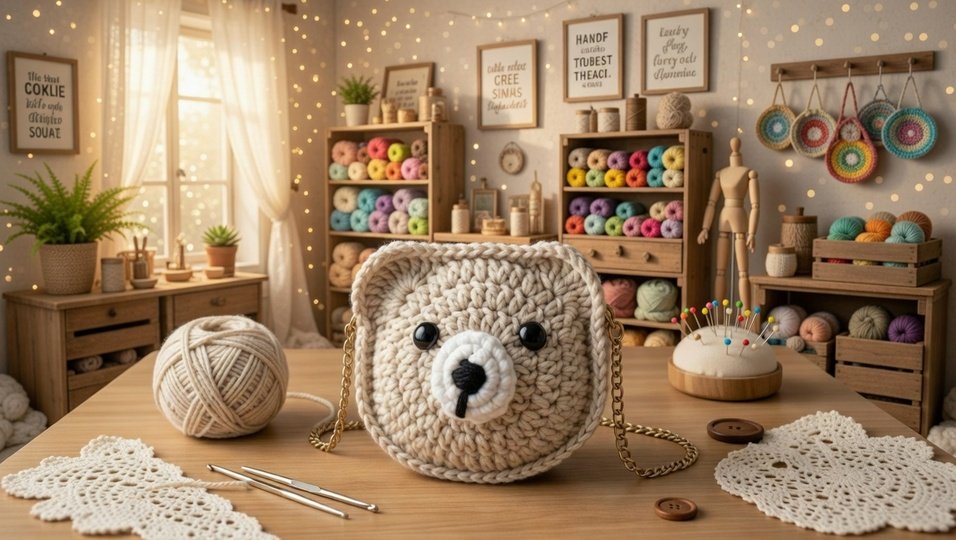Crochet Bear Bag Pattern PDF + Video Tutorial (ENGLISH ONLY)