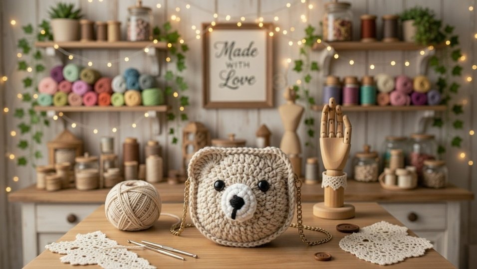 Crochet Bear Bag Pattern PDF + Video Tutorial (ENGLISH ONLY)