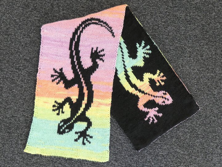 Doubleface Gecko-Schal