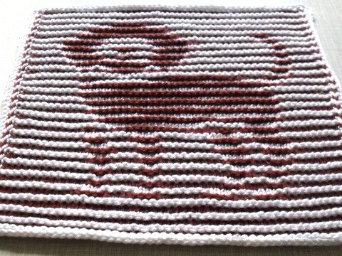 Kleiner Hund in Schattenstricktechnik