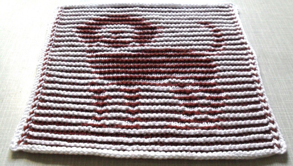 Kleiner Hund in Schattenstricktechnik