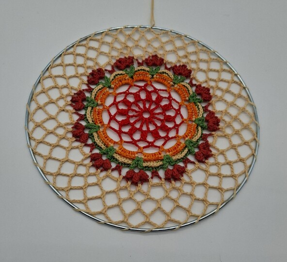 Häkelanleitung Blütenkugel & Mandala, Lampion mit Blüten, Tischdeko