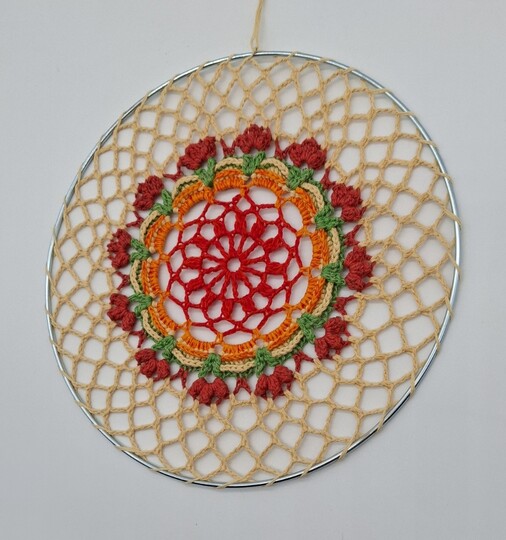 Häkelanleitung Blütenkugel & Mandala, Lampion mit Blüten, Tischdeko