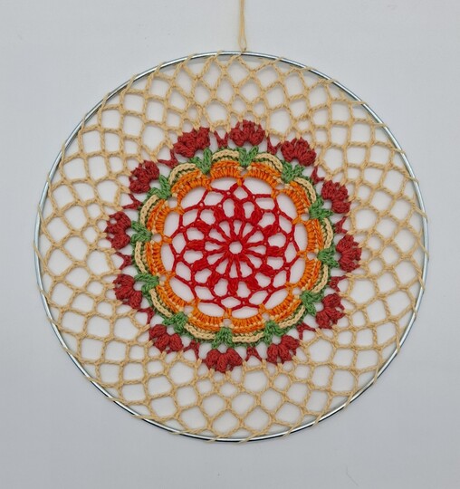 Häkelanleitung Blütenkugel & Mandala, Lampion mit Blüten, Tischdeko