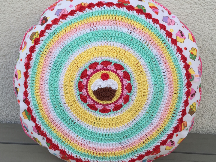 Crochet pattern cupcake patches coffeepot coffee cup appliqués