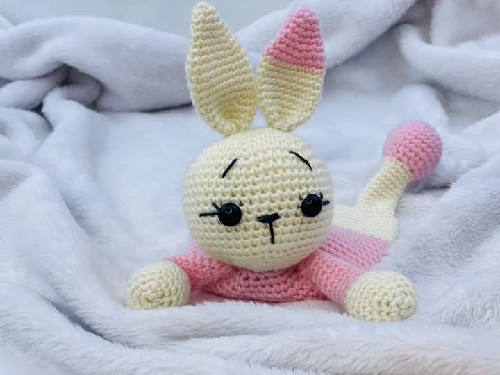 Häkelanleitung  Schnuffeltuch , Schmusetuch Bunny