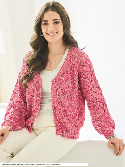 Jacke mit Ajourmuster