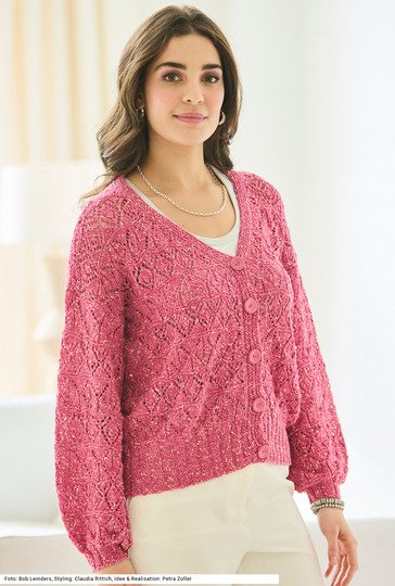 Jacke mit Ajourmuster