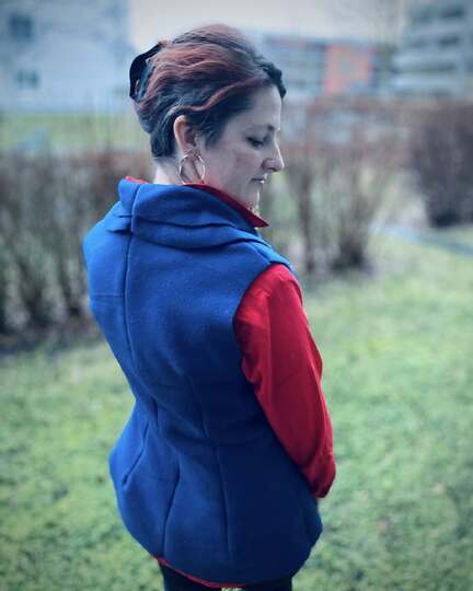 Kalmia Vest with Double Wave Shawl Collar