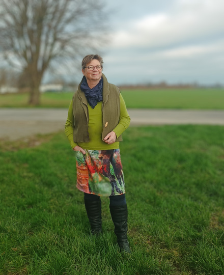 Kalmia Vest with Double Wave Shawl Collar