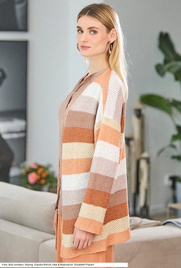 Jacke im Hebemaschenmuster