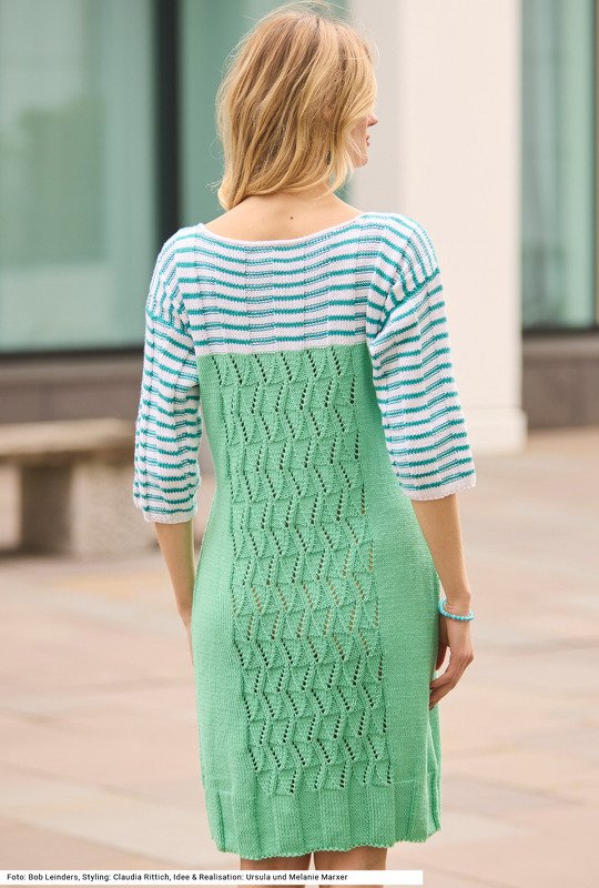 Kleid mit Ajourmuster - Bild 4