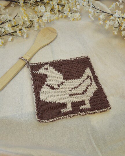 Huhn Topflappen in Double-Face, inkl. Doubleface-Tutorial